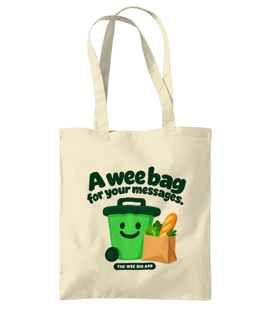 A Wee Bag for Your Messages — Wheelie Tote Bag